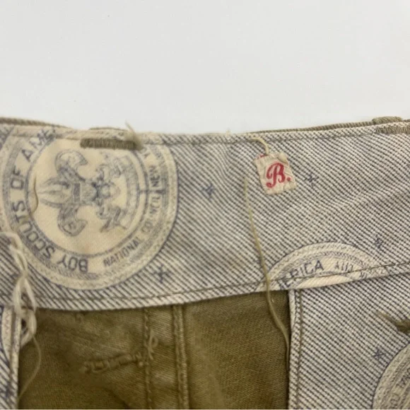 Vintage Boys Scouts Of America Pants Boy Small Green 1910s 1920s Canvas Breaches